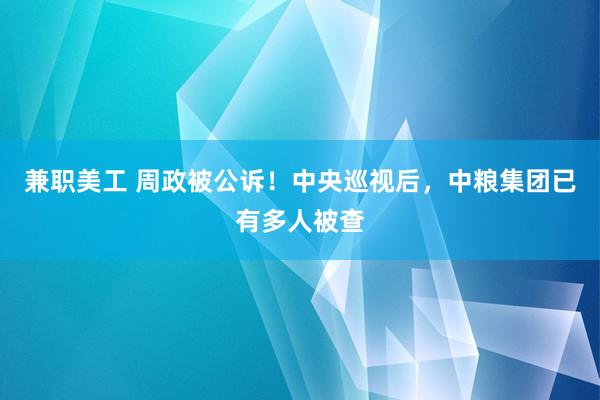 兼职美工 周政被公诉！中央巡视后，中粮集团已有多人被查